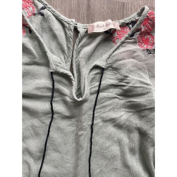 Altar’d State Long Sleeve Teal Embroidered Romper Size‎ Medium - Picture 2 of 11